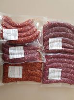 Les Délices de Vermorel - colis 24 saucisses (parfums différents) + 6 merguez 100% boeuf Rouge des Prés