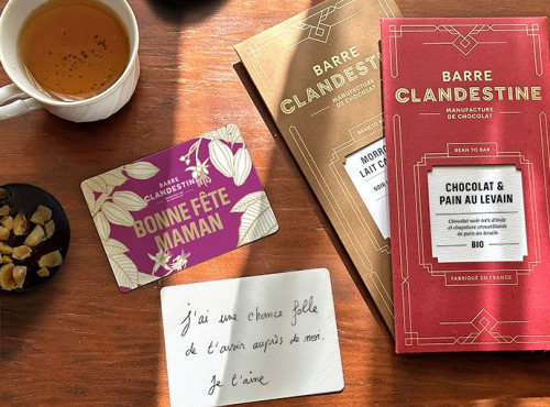 Barre Clandestine - Sélection fête des mères : tablettes, infusion et palet de chocolat