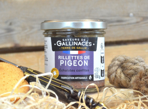 Terre de Gallie - Rillettes de pigeon aux échalotes confites x 20