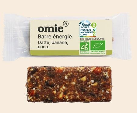 Omie - Barre énergie banane coco - vegan - 35 g