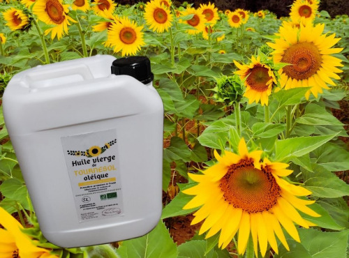 Le Fournil de Retour Aux Sources - Huile de tournesol bio oléique 1ère pression à froid 5 litres