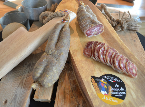 Terre de Gallie - Saucisson de Faisan et de Porc A LA K'KUETE (Cacahuètes)