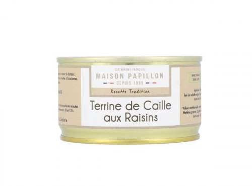 Maison PAPILLON - Artisan depuis 1955 - Terrine de Caille aux Raisins 130g