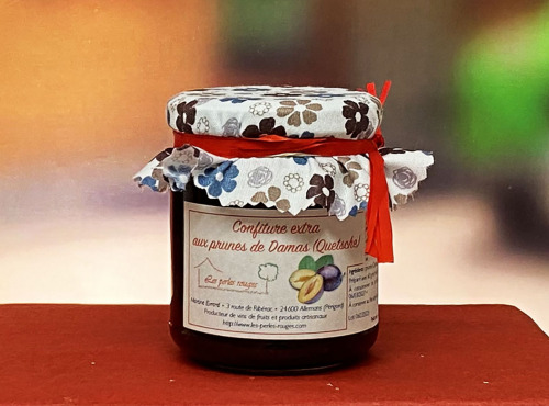 Les Perles Rouges - Confiture Extra Aux Prunes De Damas (quetsche)