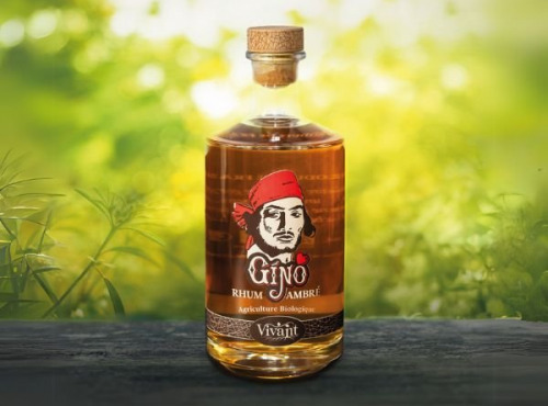 Alcools Vivant - Rhum Gino ambré Bio 70cl