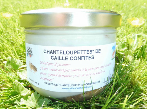 Cailles de Chanteloup - LOT cuisses de caille  400 gr + 1 verrine de chanteloupettes de caille confites