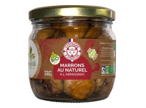 La vallée des chataigniers - Marron naturel BIO Ardèche à l'armagnac240gr