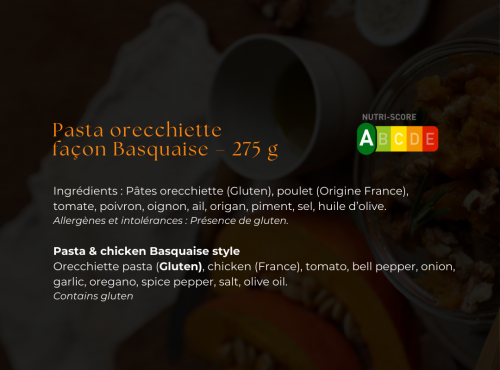 Les Bocaux du Bistrot - Pasta Orecchiette, courgettes et tomates persillade