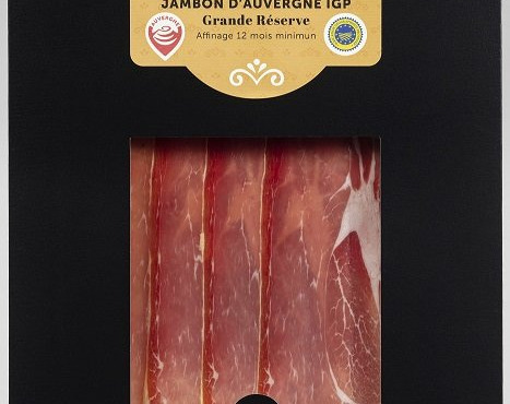 Maison Marie SEVERAC - Jambon d’Auvergne IGP en tranches, Grande réserve, Affinage 12 mois minimum