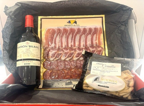 IBERICO & CO - Kit Apéro - Charcuterie mix ibérique bellota & Vin rouge