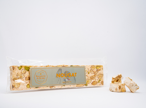 Biscuiterie de Reims - Nougat Tendre Amande Pistache Miel de la Montagne de Reims 100gr