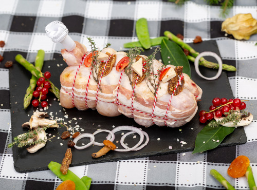 La ferme Grandvillain - Roti De Chapon Farci - Foie-gras & Figues - 1 600 G