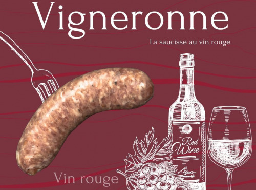 Le Lavandier Charcutier Pontivy - Saucisse Vigneronne x4