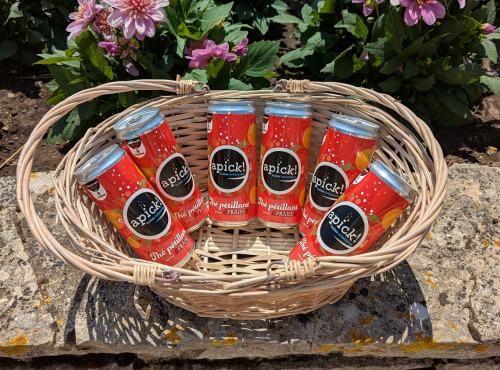 L'Eurélienne - Brasserie de Chandres - Pack 6 canettes de THE PETILLANT saveur fraise 33cL Apick!