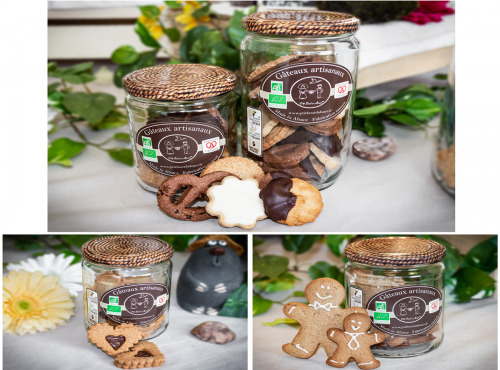 P'tit Bout d'Alsace - Coffret "Eco" P'tits Sablés BIO Traditionnels Alsaciens - 4p