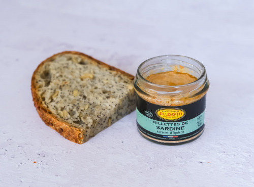 Etablissements JC David - Rillettes de Sardine au piment d'Espelette