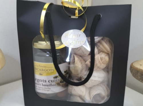 Le Paradis d'Escargot - coffret  5 douzaine d escargots court bouillon et de 24 coquille d escargots prêt a farcir