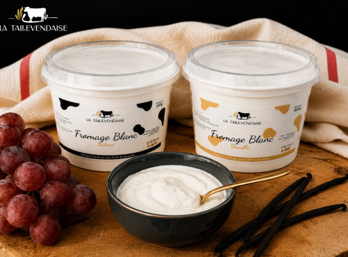 La Tallevendaise - Lot fromages blanc nature et fromage blanc vanille 2x500g