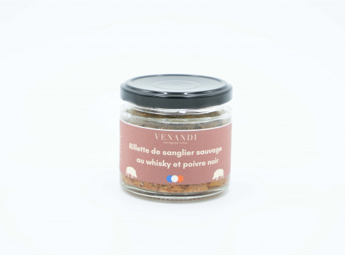 Venandi Sauvage par Nature - Rillette de Sanglier Sauvage au Whisky et Poivre Noir