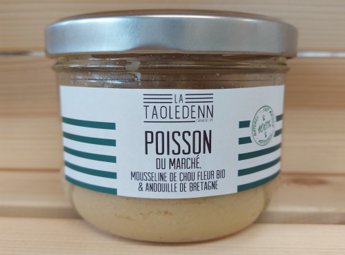 La Chikolodenn - Poisson Du Marché, Mousseline Chou-fleur/pommes De Terre Bio, Morceaux D'andouille De Bretagne, 280g