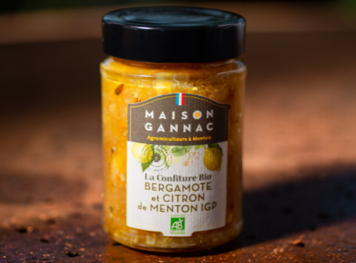Maison Gannac - Confiture Bio de Bergamote et Citron de Menton - 210 gr