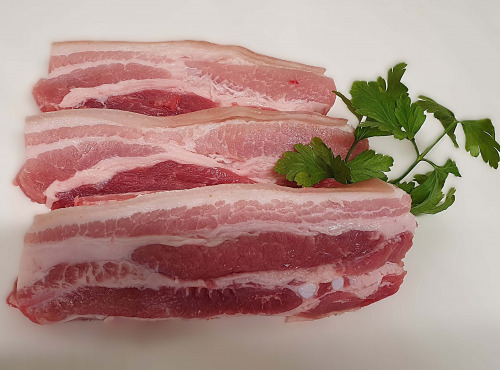 Ferme de la Paumerais - POITRINE FRAICHE DE PORC TRANCHEE - 250 Gr