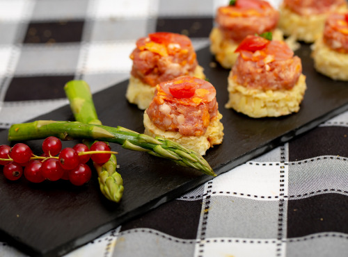 La ferme Grandvillain - Mini Galettes De Pomme De Terre Poulet Chorizo Et Emmental 12 X 15 G