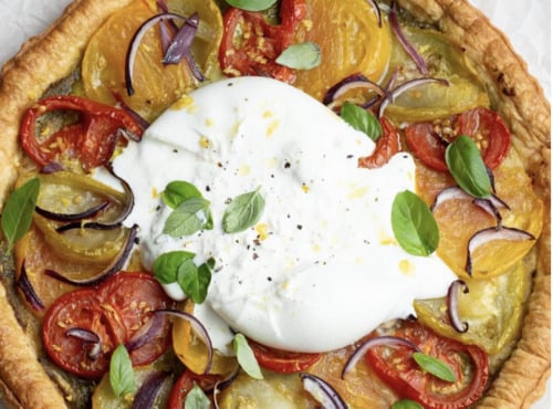 Ferme Sinsac - tarte aux tomates anciennes, basilic thai et chèvre 2 x 100 grs