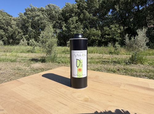 Le Moulin à Olives d’Éguilles - Huile d'Olive Fruité Vert - AOP Aix-en-Provence - Bidon 500 mL