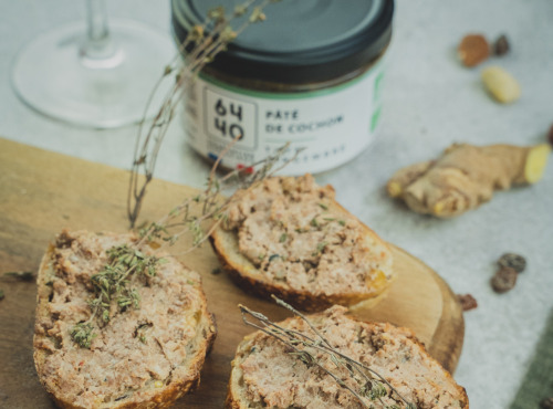 Maison Agour - Pâté de cochon BIO au thym et gingembre 180g