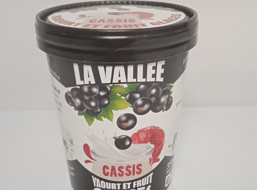 Les Glaces de la Vallée - Coffret Yaourt et fruits glacés au cassis "la Vallée" 12 pots de 500 ml