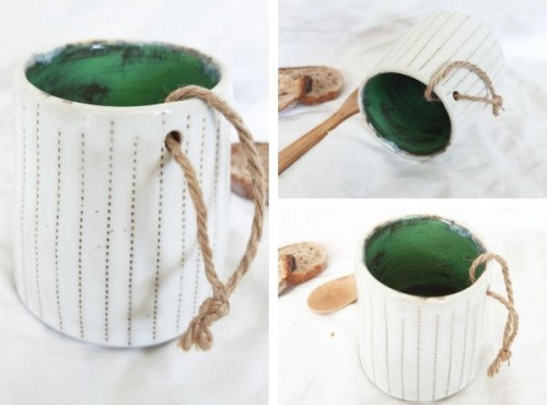 SUBECHA Studio - Mug "Thé" et sa Cordelette Champêtre