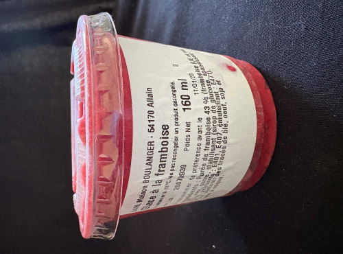 Maison Boulanger - sorbet à la framboise pot de 160 ml
