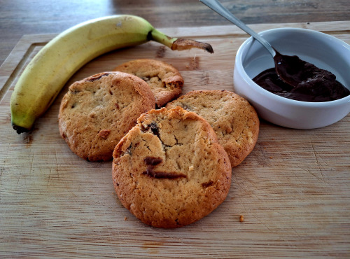Les Gourmandises de Luline - 15 Cookies Choco/Banane sans lactose