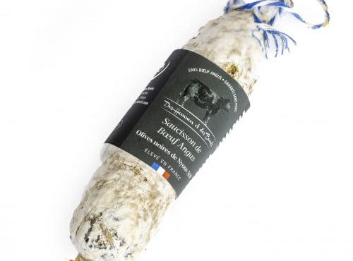 Des Hommes et des Boeufs - Saucisson Droit de Bœuf Angus aux olives noires de Nyons - 200 g x 6