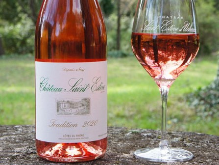 Château Saint Estève d'Uchaux - AOP Côtes du Rhône Rosé de Saignée 2022 Bio x 6