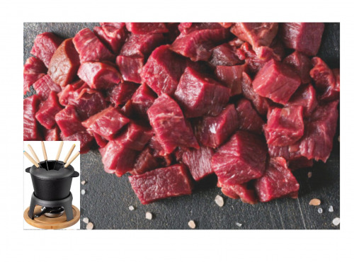 La Ferme Enchantée - 2 x 600 g de fondue bourguignonne d'autruche extra tendre