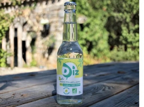 Ferme de Vanadal - Diz Verveine : Eau pétillante bio sans sucre, saveur citronnée du Lot
