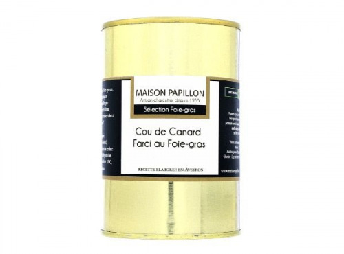 Maison PAPILLON - Artisan depuis 1955 - Cou de Canard Farci au Foie Gras de Canard 400g