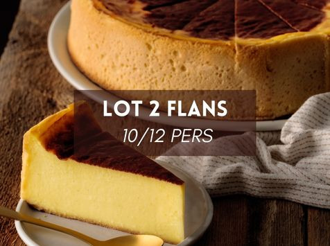 Maison Héron père et filles - Lot de 2 flans Normands 10/12 personnes