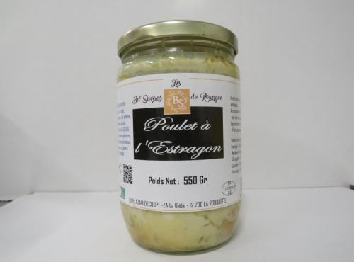 Les Bel' saveurs du Rouergue - POULET SAUCE ESTRAGON 550 Gr