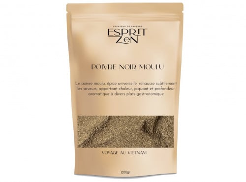 Esprit Zen - Poivre noir moulu-sachet zip-200g