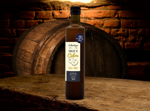 Vinaigres le petit Bio - Vinaigre de Cidre bio avec la mère Affiné en fût de chêne - 50cl