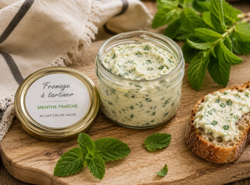 Gaec de l'Elanion - Fromage à tartiner : menthe 125g