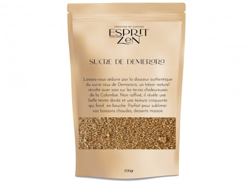 Esprit Zen - Sucre de Demerara - Sachet 200g - avec zip