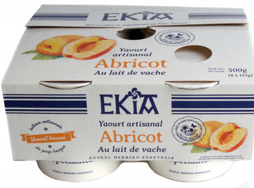 Bastidarra - Ekia - Yaourt Abricot Brassé 4*125 gr