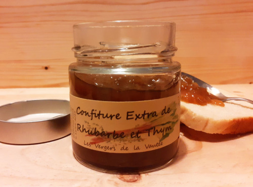 Les Vergers de la Vautée - Confiture Extra de Rhubarbe et Thym 250g