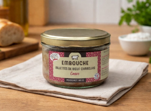 La Maison du Charolais - Rillettes de Bœuf Charolais au cassis 180g