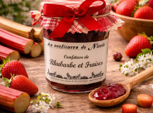 Maison Schmid - Confiture Rhubarbe et Fraises - Les Confitures de Nicole