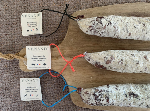 Venandi Sauvage par Nature - Assortiment de 3 Saucissons de Gibier 100% Français